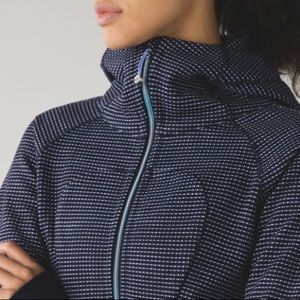 Lululemon Scuba Hoodie III Sweatshirt Double Dot Naval Blue Lullaby size 8